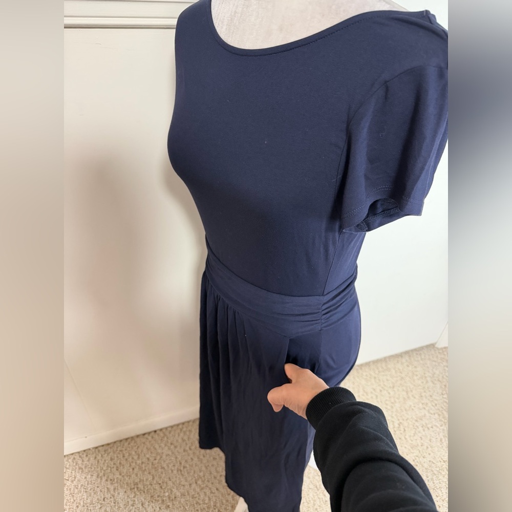 Boden Amelie Jersey Navy Midi Dress size 6L - Picture 7 of 9
